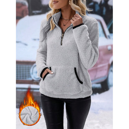 👚✨Women's Half-Zip Warm Plush Sweatshirt✨