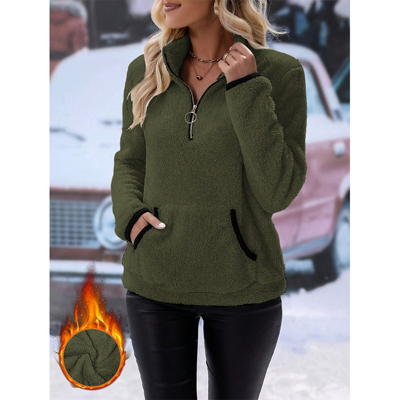 👚✨Women's Half-Zip Warm Plush Sweatshirt✨