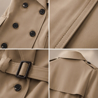 🏷️ Polished from Work to Dinner | Women's Mid-Length Draped Trench Coat