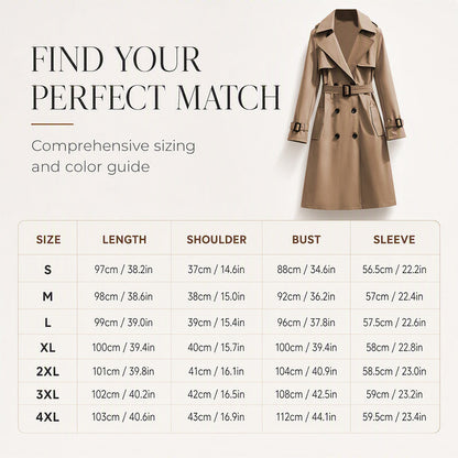 🏷️ Polished from Work to Dinner | Women's Mid-Length Draped Trench Coat