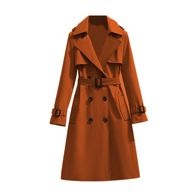 🏷️ Polished from Work to Dinner | Women's Mid-Length Draped Trench Coat