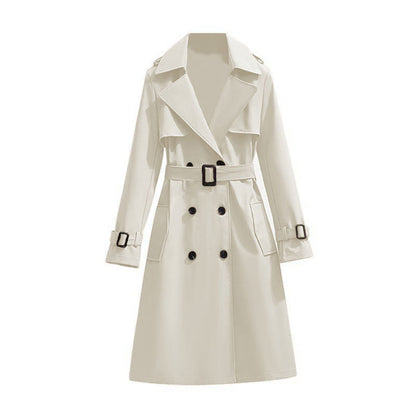 🏷️ Polished from Work to Dinner | Women's Mid-Length Draped Trench Coat