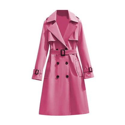 🏷️ Polished from Work to Dinner | Women's Mid-Length Draped Trench Coat