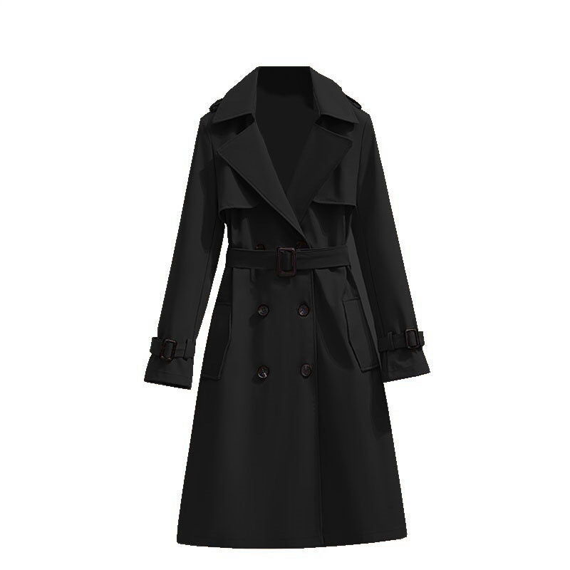 🏷️ Polished from Work to Dinner | Women's Mid-Length Draped Trench Coat