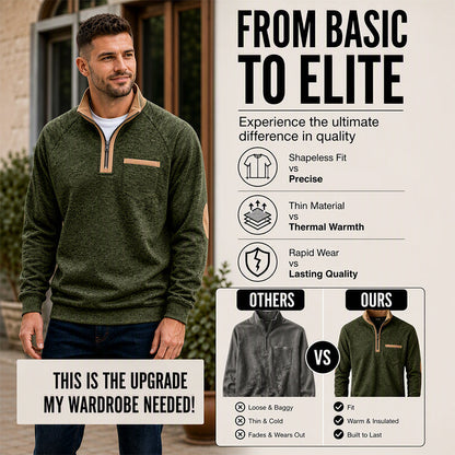 Men's Warm-Lined Quarter-Zip Pullover