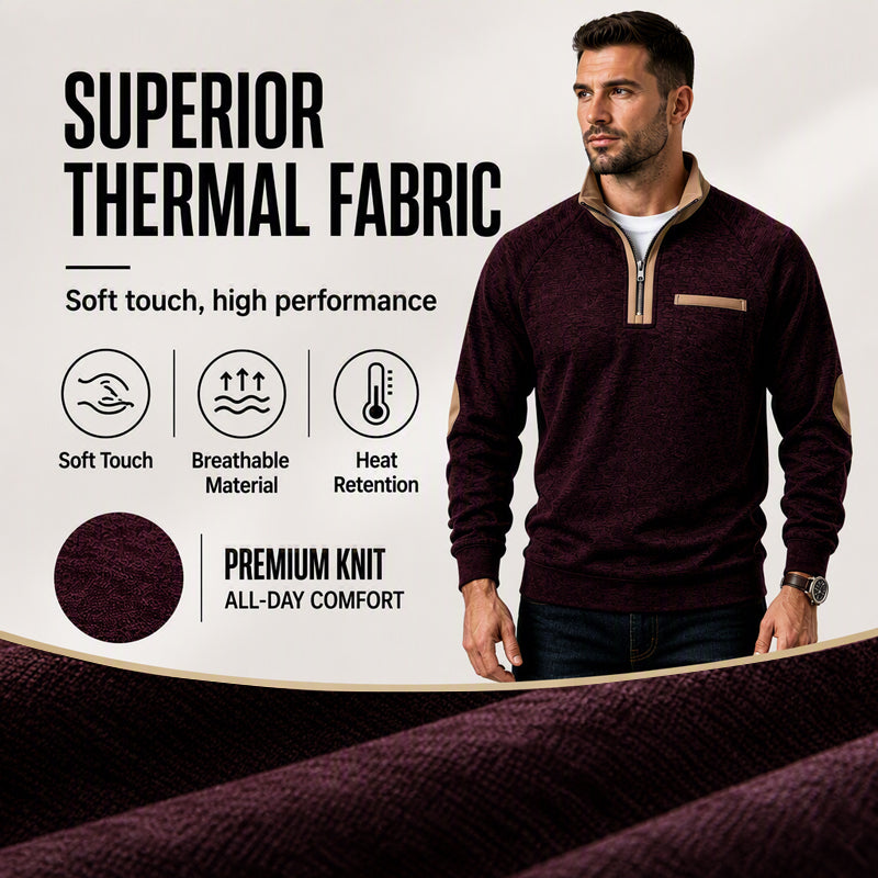 Men's Warm-Lined Quarter-Zip Pullover