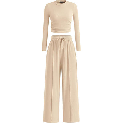 Women's Ribbed Crop Top & Wide-Leg Pants Set✨𝘉𝘶𝘺 𝘢𝘯𝘺 2 𝘢𝘯𝘥 𝘨𝘦𝘵 𝘢𝘯 𝘦𝘹𝘵𝘳𝘢 8% 𝘥𝘪𝘴𝘤𝘰𝘶𝘯𝘵