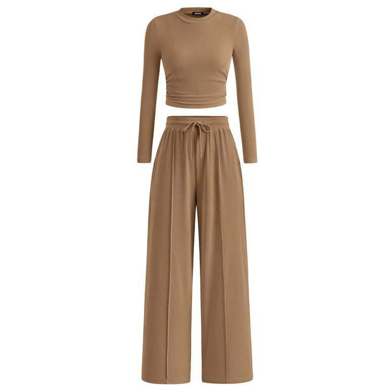 Women's Ribbed Crop Top & Wide-Leg Pants Set✨𝘉𝘶𝘺 𝘢𝘯𝘺 2 𝘢𝘯𝘥 𝘨𝘦𝘵 𝘢𝘯 𝘦𝘹𝘵𝘳𝘢 8% 𝘥𝘪𝘴𝘤𝘰𝘶𝘯𝘵