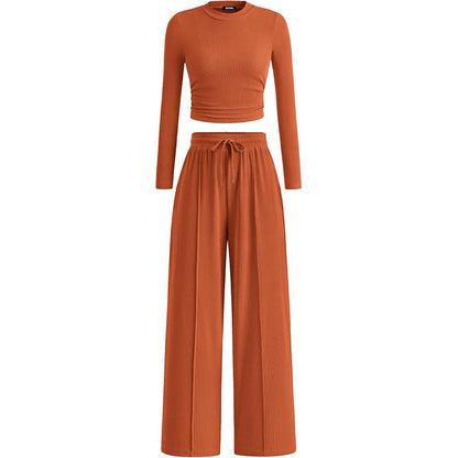 Women's Ribbed Crop Top & Wide-Leg Pants Set✨𝘉𝘶𝘺 𝘢𝘯𝘺 2 𝘢𝘯𝘥 𝘨𝘦𝘵 𝘢𝘯 𝘦𝘹𝘵𝘳𝘢 8% 𝘥𝘪𝘴𝘤𝘰𝘶𝘯𝘵