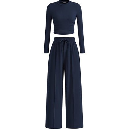 Women's Ribbed Crop Top & Wide-Leg Pants Set✨𝘉𝘶𝘺 𝘢𝘯𝘺 2 𝘢𝘯𝘥 𝘨𝘦𝘵 𝘢𝘯 𝘦𝘹𝘵𝘳𝘢 8% 𝘥𝘪𝘴𝘤𝘰𝘶𝘯𝘵
