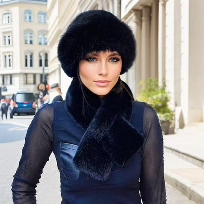 Winter Plush Thickened Scarf and Hat Warm Set