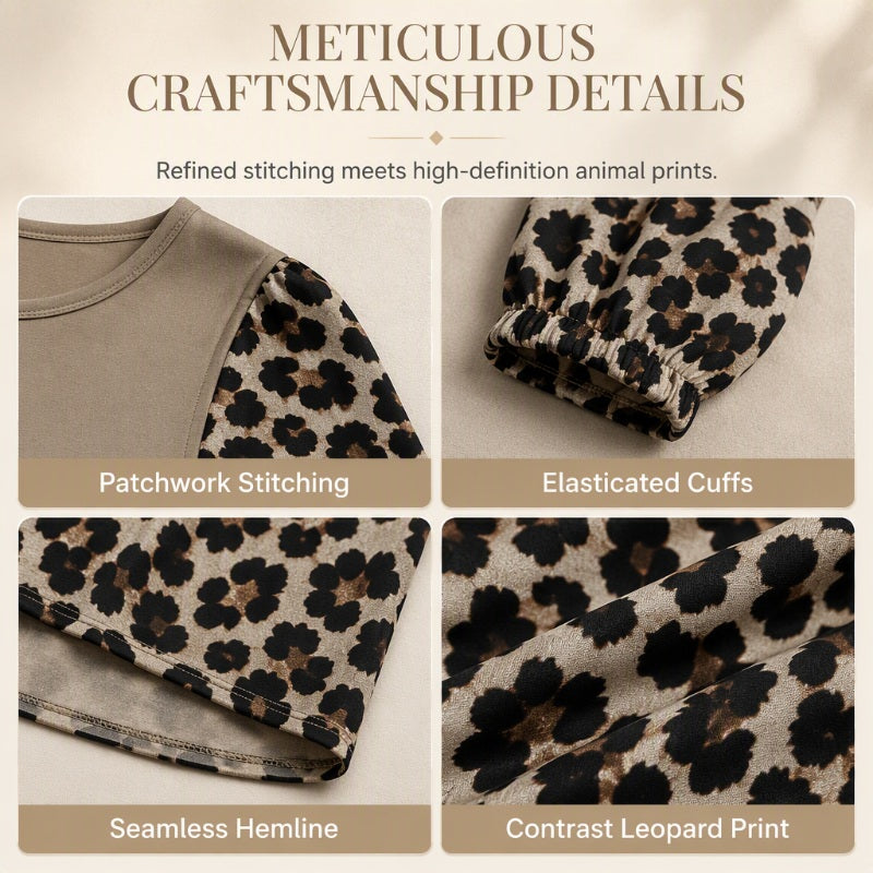 Women's Leopard Print Long Sleeve Top