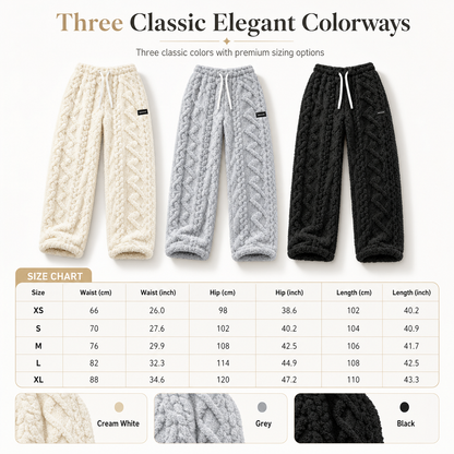 Women's Casual Warm Flannel Lined Lounge Pants