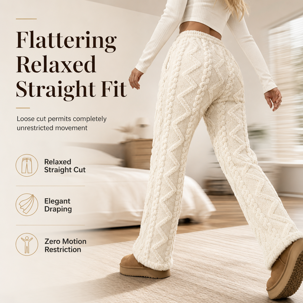 Women's Casual Warm Flannel Lined Lounge Pants