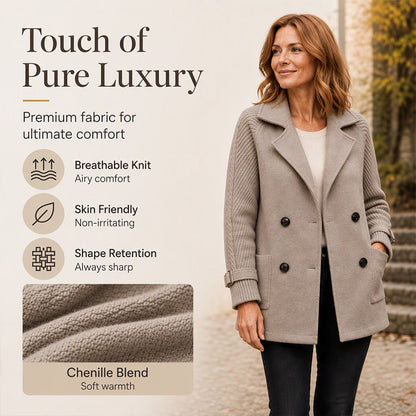 💼 Tailored Look, Effortless Style | Women's Double-Breasted Lapel Coat