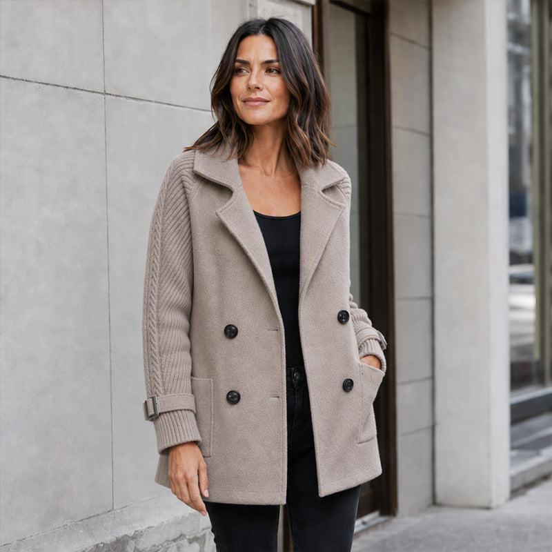 💼 Tailored Look, Effortless Style | Women's Double-Breasted Lapel Coat