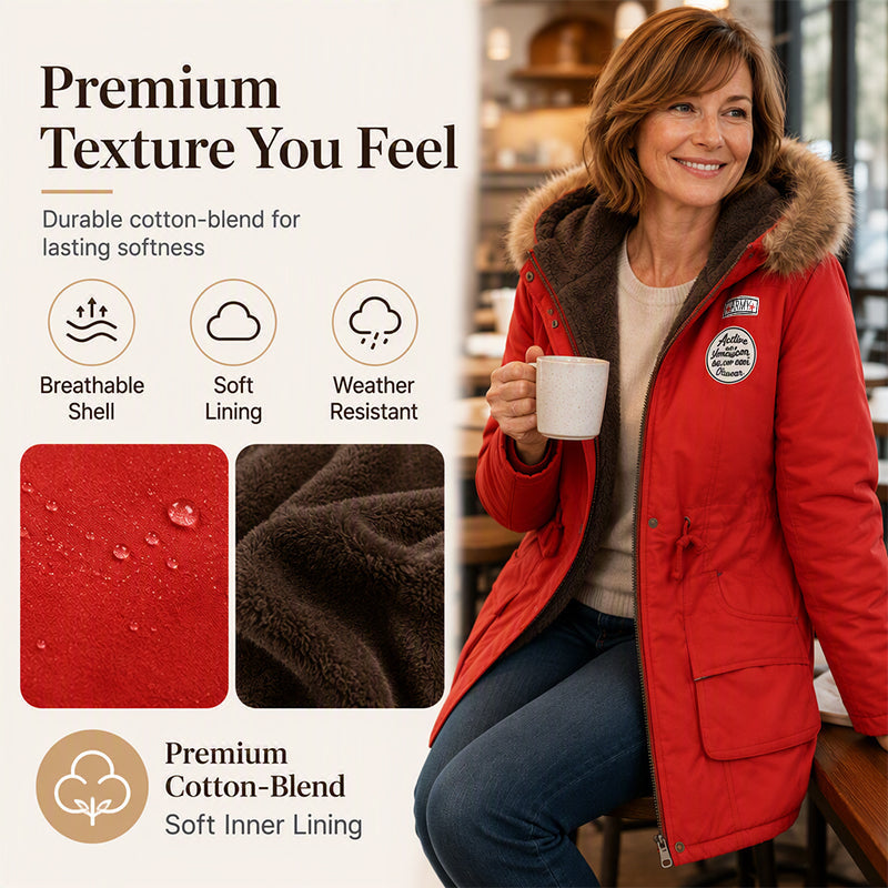 🧥 Women's Parka Jacket – 🍂☁️ Hooded Design & Warm Lining | Wind & Cold Protection, Easy Outings ✨