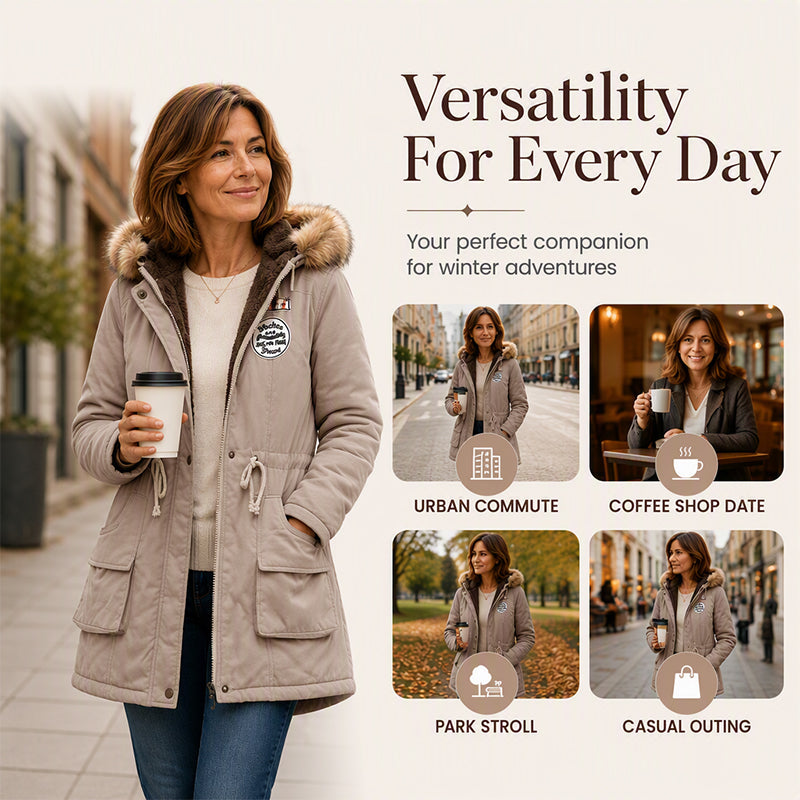 🧥 Women's Parka Jacket – 🍂☁️ Hooded Design & Warm Lining | Wind & Cold Protection, Easy Outings ✨