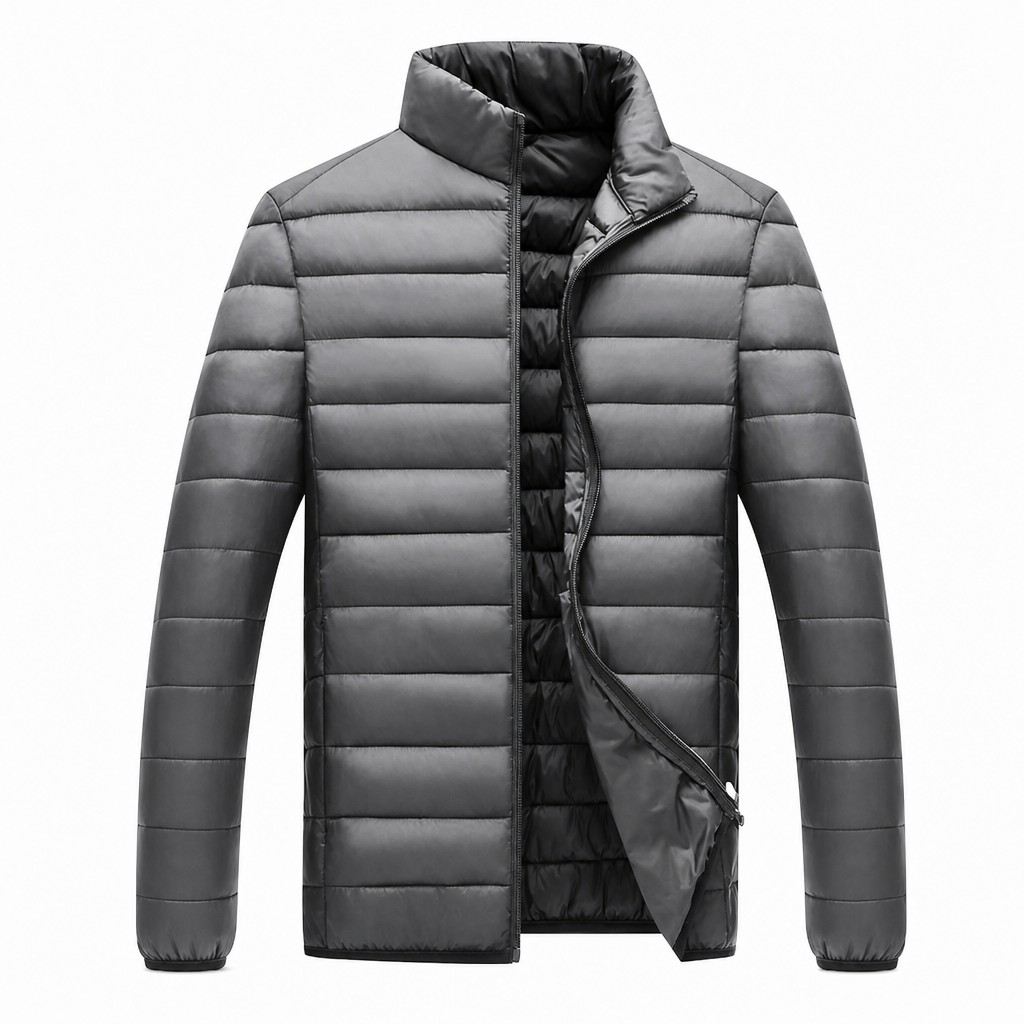 Men's Lightweight Padded Stand Collar Winter Coat
