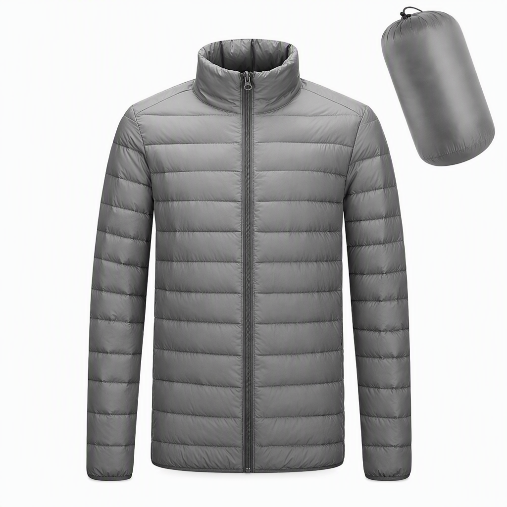 Men's Lightweight Padded Stand Collar Winter Coat