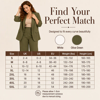Women's Shawl Collar Blazer & Wide-Leg Pants Set