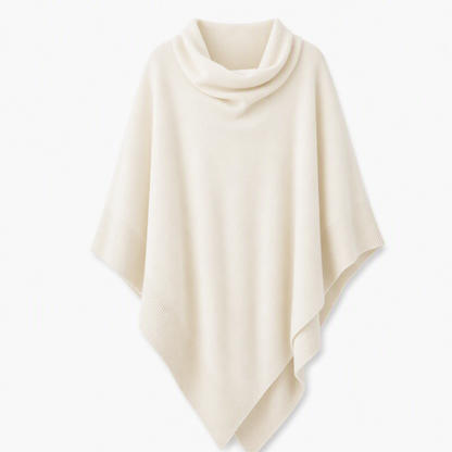 Women's Elegant Knitted Shawl Wrap Solid Color Loose Fit Versatile Cape