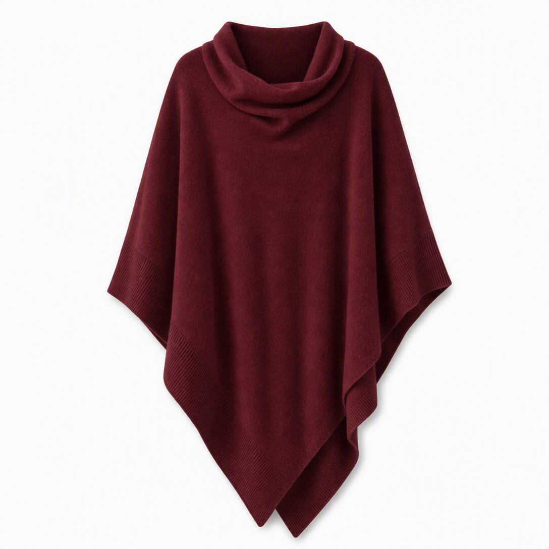 Women's Elegant Knitted Shawl Wrap Solid Color Loose Fit Versatile Cape