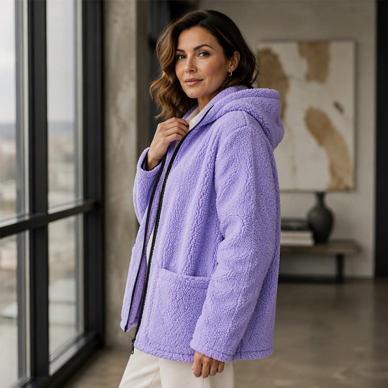⏳🍂LAST DAY SALE 60% OFF !!📢Women's Casual Plush Hooded Jacket