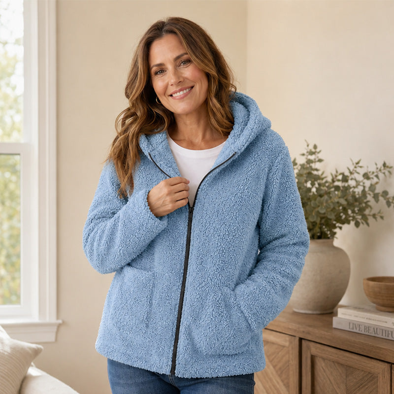 ⏳🍂LAST DAY SALE 60% OFF !!📢Women's Casual Plush Hooded Jacket