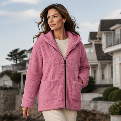 ⏳🍂LAST DAY SALE 60% OFF !!📢Women's Casual Plush Hooded Jacket