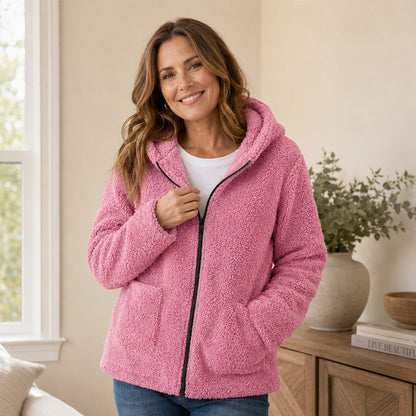 ⏳🍂LAST DAY SALE 60% OFF !!📢Women's Casual Plush Hooded Jacket