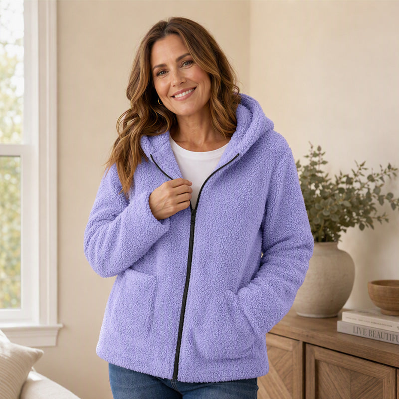 ⏳🍂LAST DAY SALE 60% OFF !!📢Women's Casual Plush Hooded Jacket