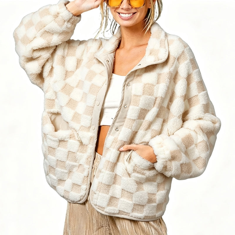Cozy Warmth Plaid Jacket