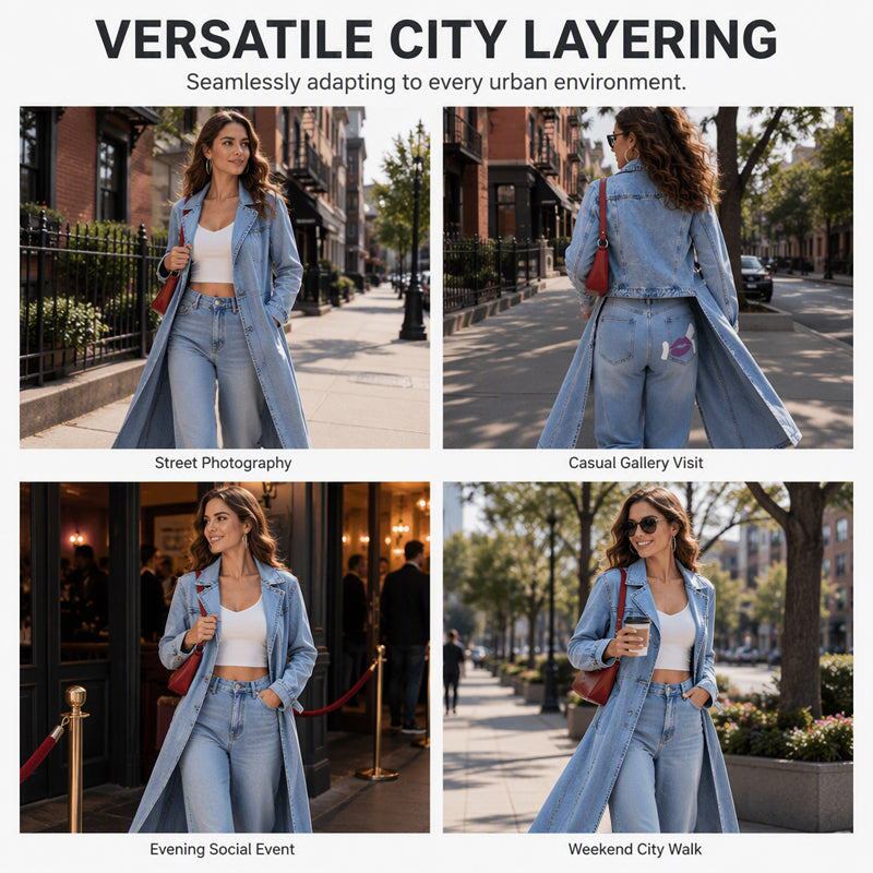 Hot Sale 50% OFF💖Women's Chic Long Denim Jacket
