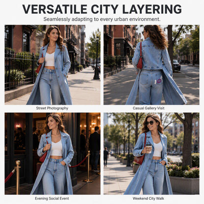 Hot Sale 50% OFF💖Women's Chic Long Denim Jacket