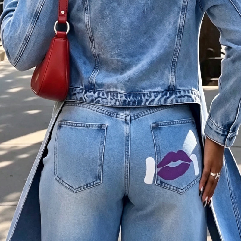 Hot Sale 50% OFF💖Women's Chic Long Denim Jacket