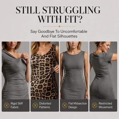 Women’s Lace Leopard V-Neck Lantern Sleeve Mid-Length Dress