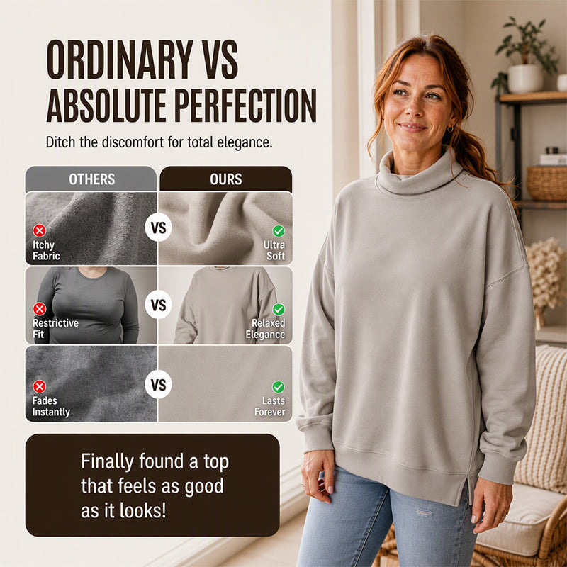 🧥Women's Casual Mock Neck Sweatshirt