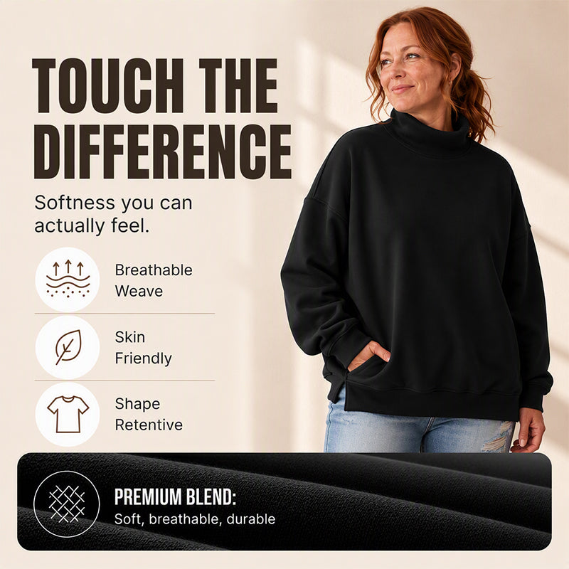 🧥Women's Casual Mock Neck Sweatshirt