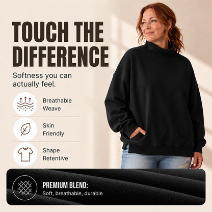 🧥Women's Casual Mock Neck Sweatshirt