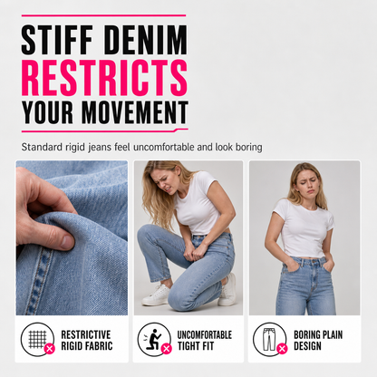 🌸Hot Sale 50% OFF💖Women's Distressed Ripped Straight Leg Denim Jeans
