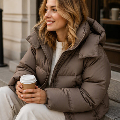 Women's Thickened Short Hooded Winter Coat