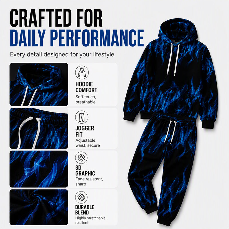 🖤Black Friday Sale:55% OFF🖤 🐅Men's Printed Hoodie & Sweatpants Set