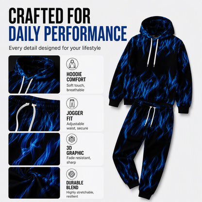 🖤Black Friday Sale:55% OFF🖤 🐅Men's Printed Hoodie & Sweatpants Set