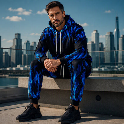 🖤Black Friday Sale:55% OFF🖤 🐅Men's Printed Hoodie & Sweatpants Set