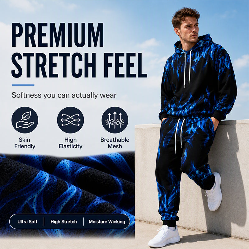 🖤Black Friday Sale:55% OFF🖤 🐅Men's Printed Hoodie & Sweatpants Set