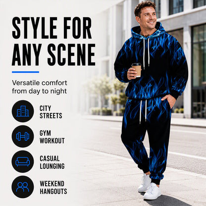 🖤Black Friday Sale:55% OFF🖤 🐅Men's Printed Hoodie & Sweatpants Set