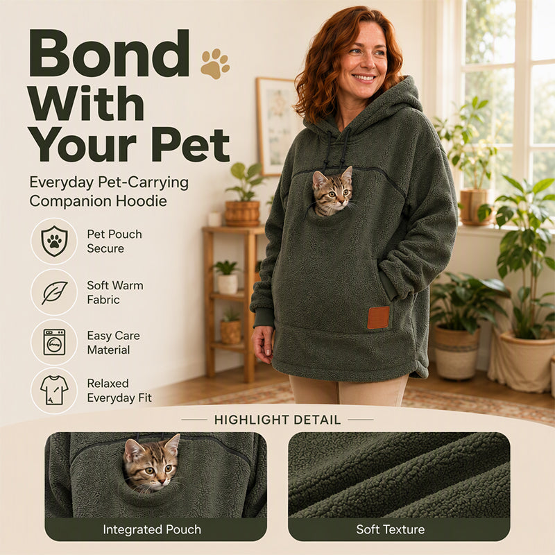 🧥Unisex Pet Carrier Plush Hooded Sweatshirt
