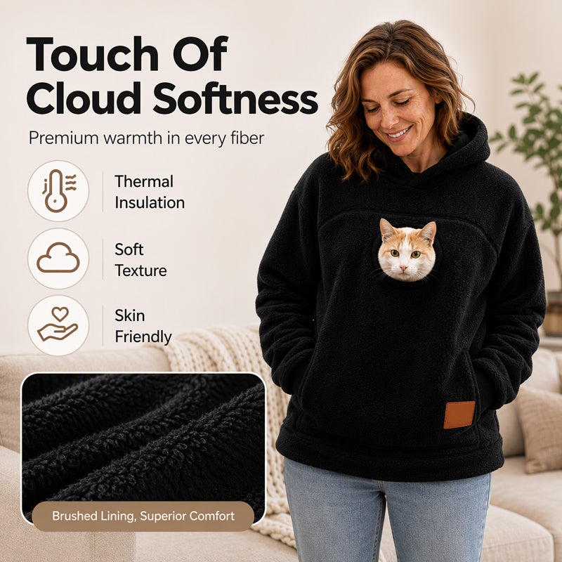 🧥Unisex Pet Carrier Plush Hooded Sweatshirt