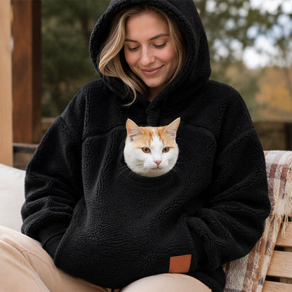 🧥Unisex Pet Carrier Plush Hooded Sweatshirt